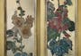 22 Hollyhocks22 Pair of Floral Panels