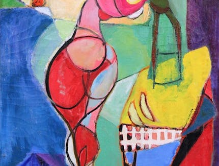 Abstract Figure and Tabletop Still Life