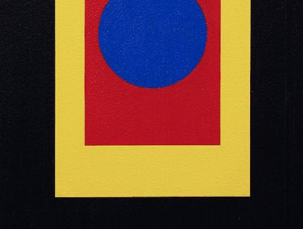 Morris Blackman Blue Dot on Black