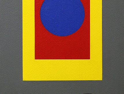 Morris Blackman Blue Dot on Grey