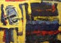 Morris Blackman Expressionist Abstract V Oil on Board 50x60 Lower Center 64 65 LR