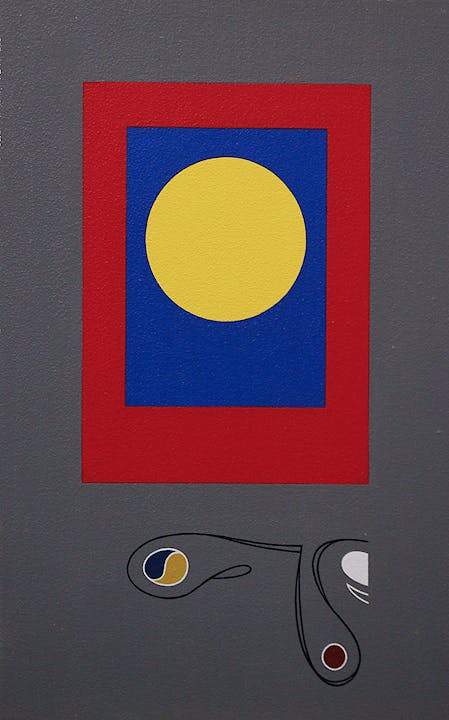 Morris Blackman Yellow Dot on Grey