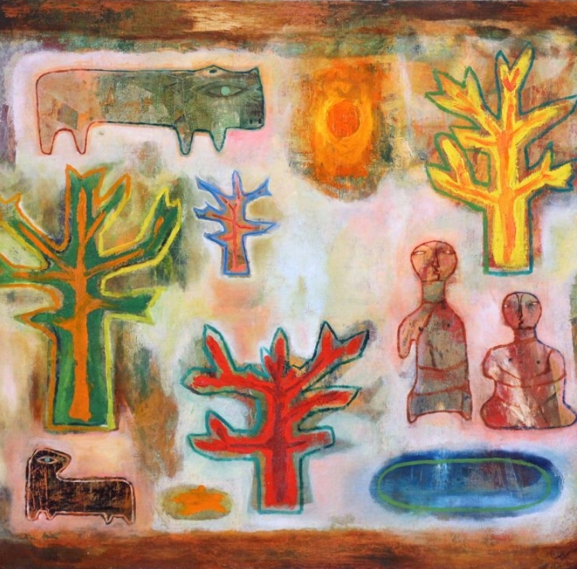 Spring With Figures and Animals