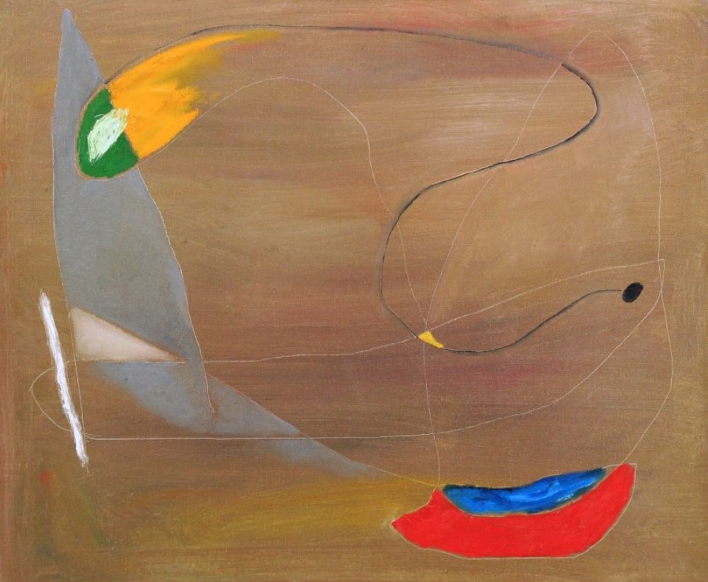 Untitled Abstract with Yellow and Red