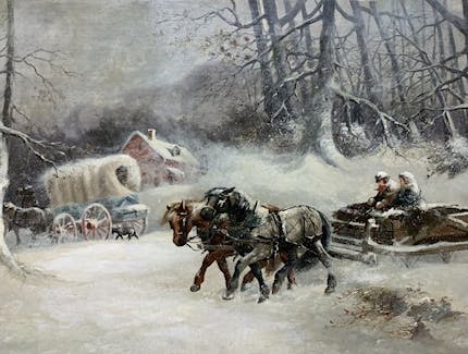 Winter Horses and Sleigh