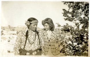 Peter Miller and Tilano Montoya ca 1930s Courtesy Los Alamos History Museum Archive Patrick Burns Collection