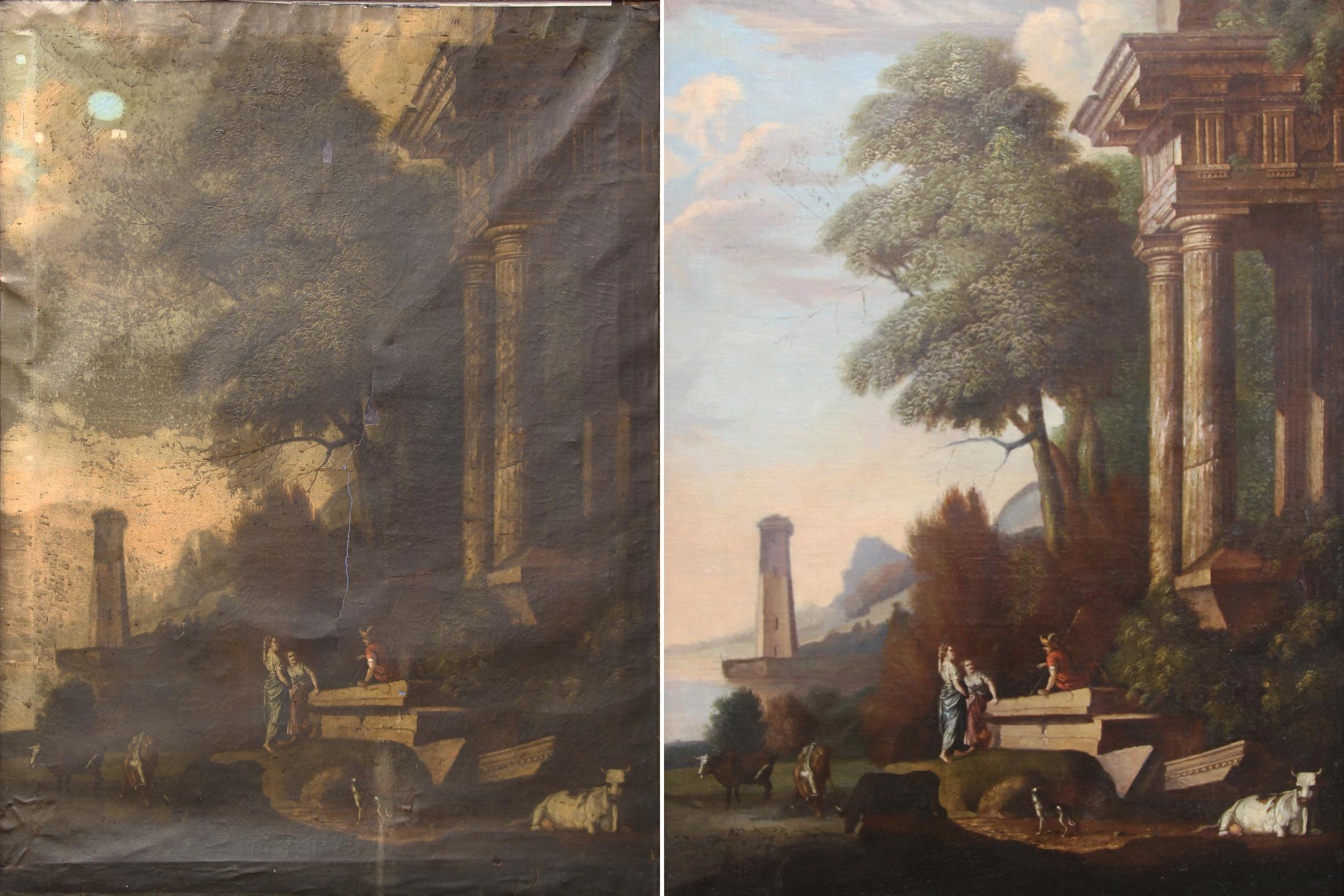 Italian Scene Before and After